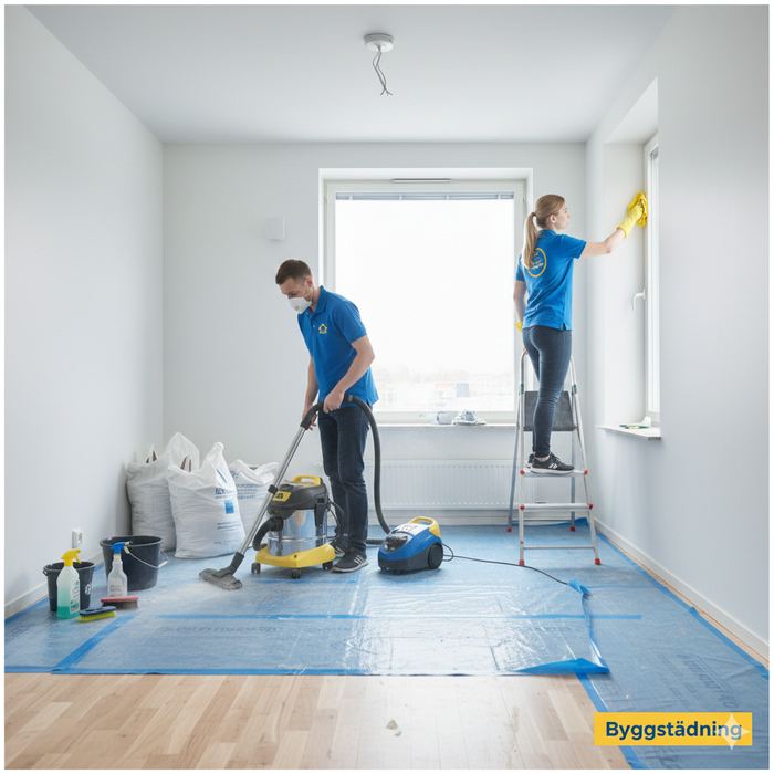 Byggstädning efter renovering i Stockholm